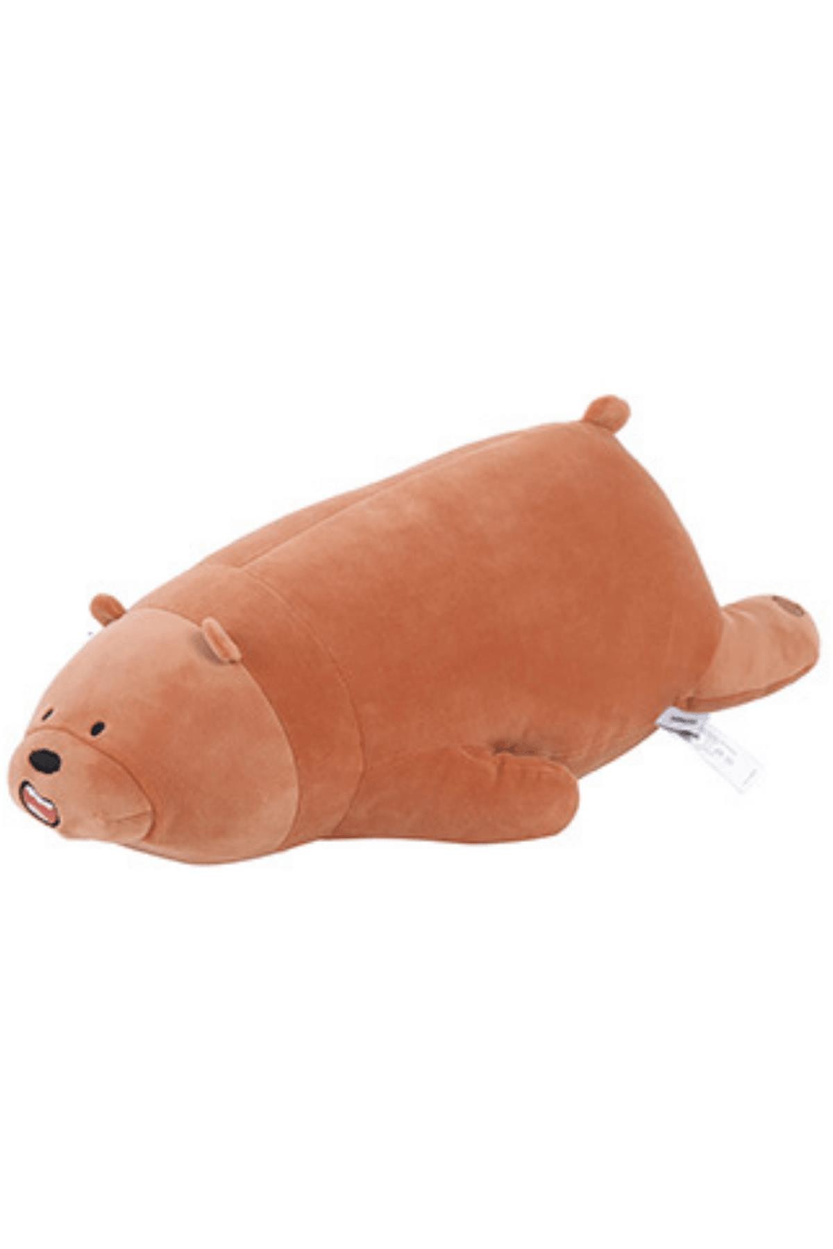 We Bare Bears Lisanslı Uykucu Peluş Oyuncak - Boz Ayı 54Cm