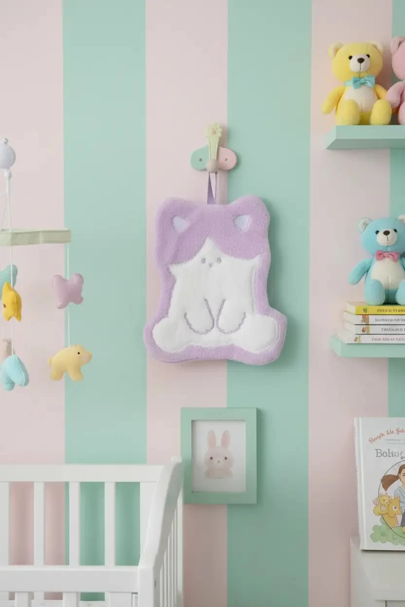 Miniso Lisanslı Hayvan Serisi El Havlusu – Mor Renkli 18x22 cm Küçük Mutfak Banyo Havlusu