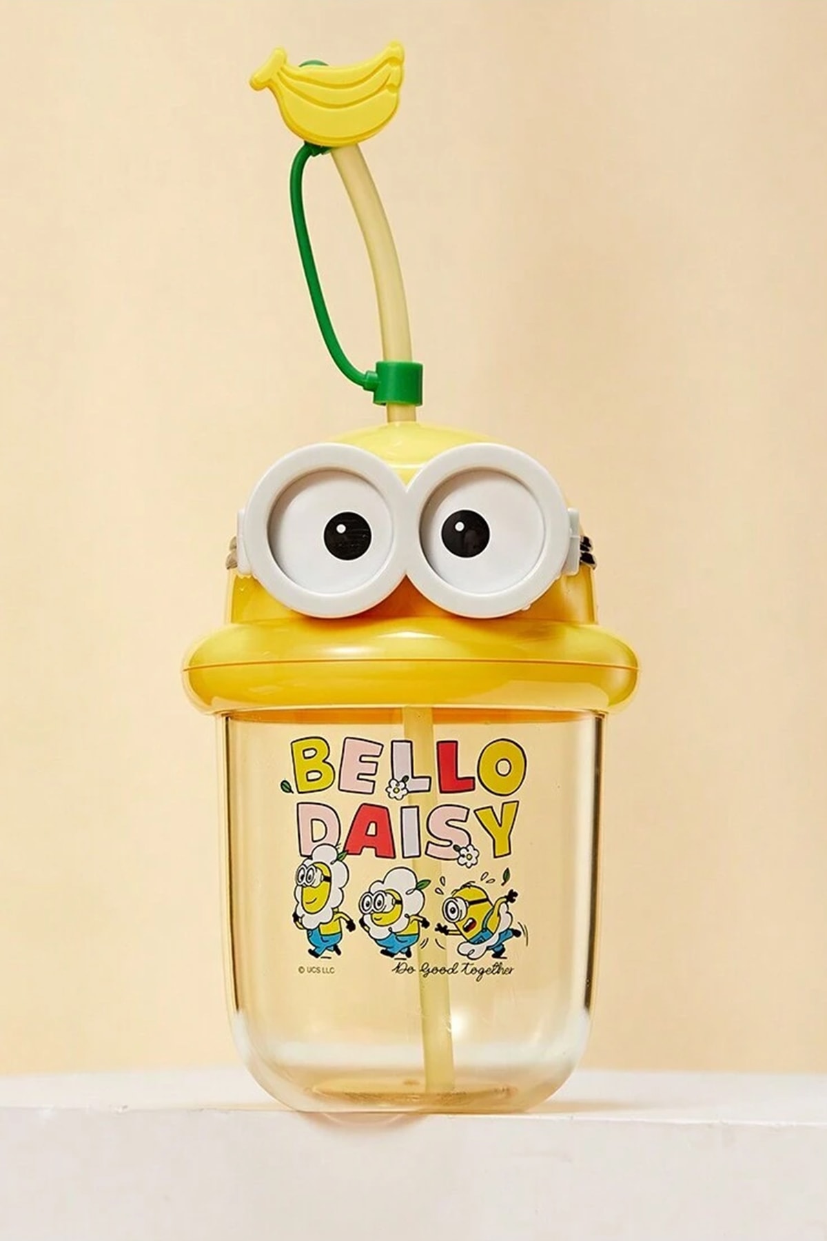 Minions Lisanslı Pipetli Figür Kapaklı Plastik Şişe (590Ml) (Outlet)
