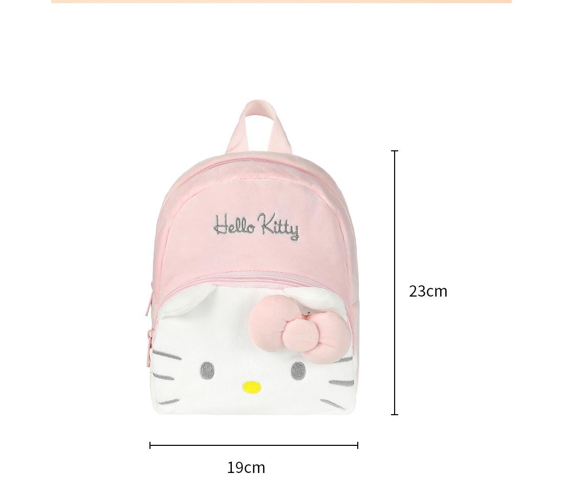 Sanrio Lisanslı Peluş Sırt Çantası - Hello Kitty - Pembe 19 cm