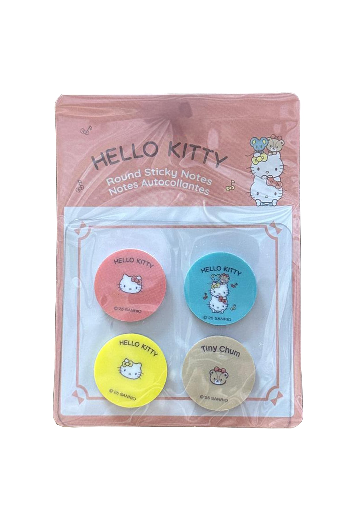 Sanrio Lisanslı Stacking Fun Serisi Yuvarlak Yapışkan Mini Notlar (4*20 Yaprak, Hello Kitty)