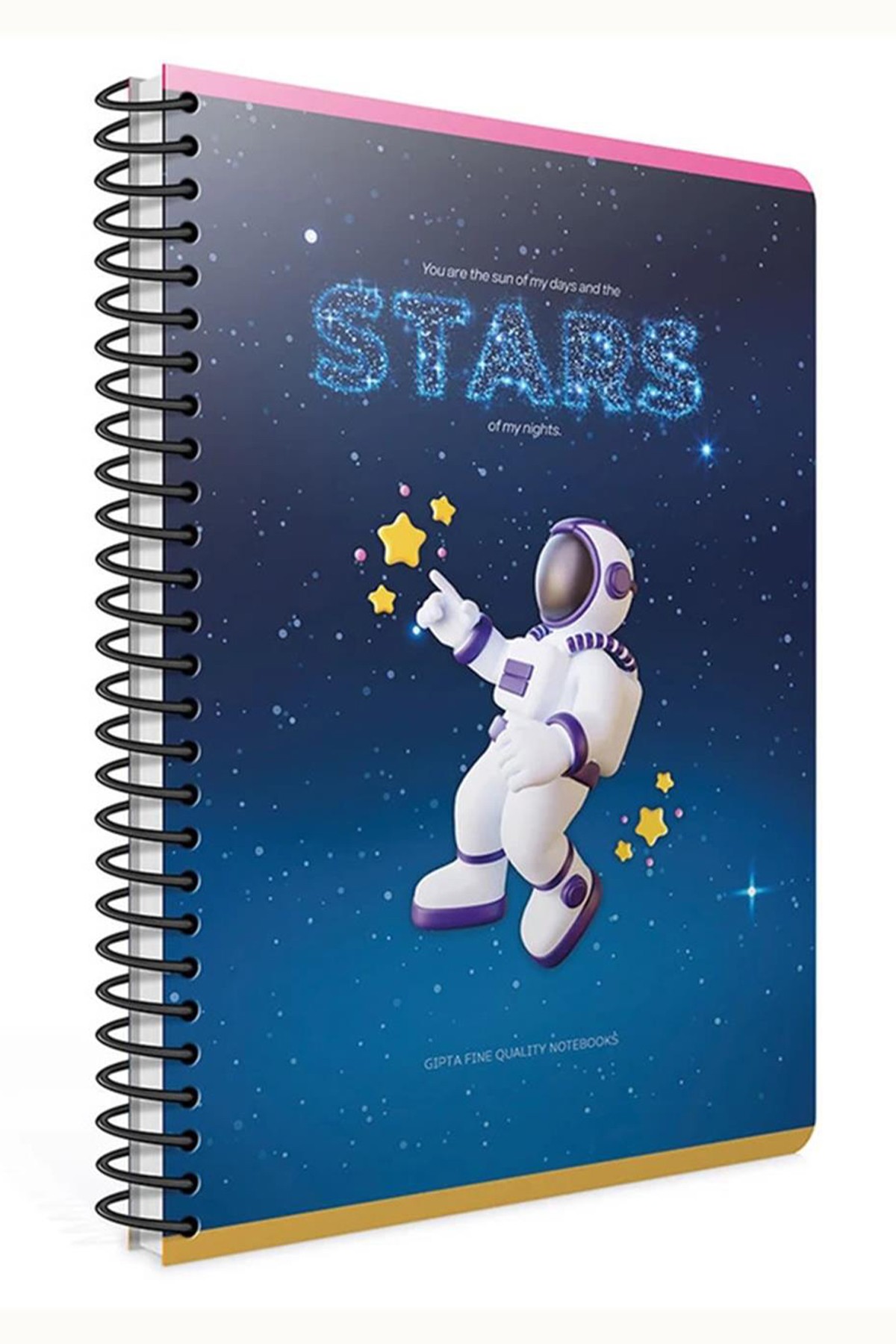 Stars Galaksi Temalı Spiral A4 Defter - 80 Yaprak Kareli