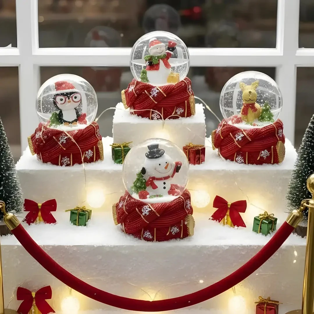 Yeni Yıl Temalı Cam Sulu Küre Mini