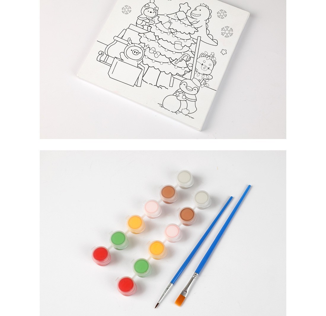 Mini Family Serisi Yılbaşı Ağacı Kanvas Boyama Seti