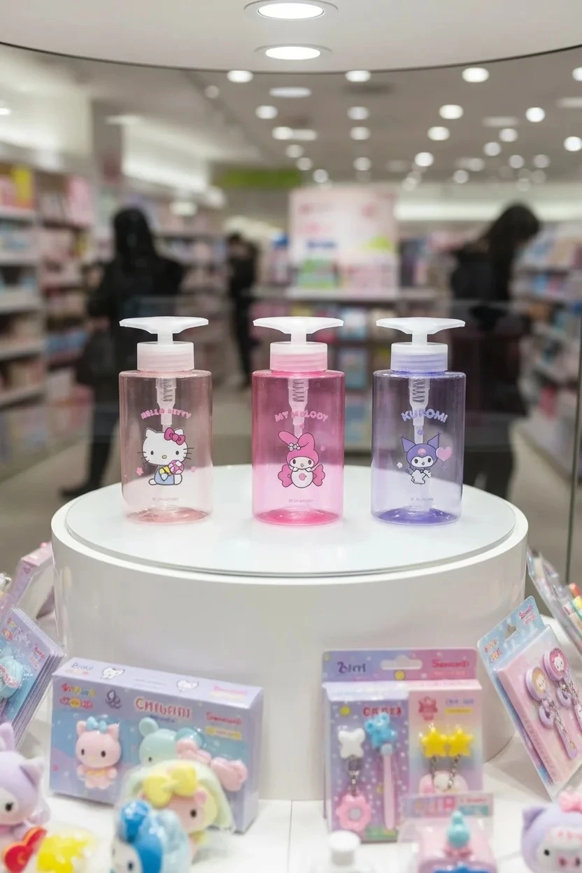 Sanrio Lisanslı Eğlence Parkı Serisi Pompalı Şişe (200 ml)