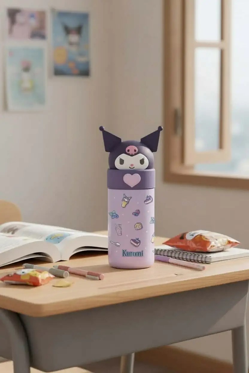Sanrio Lisanslı Termos (350ml) - Kuromi