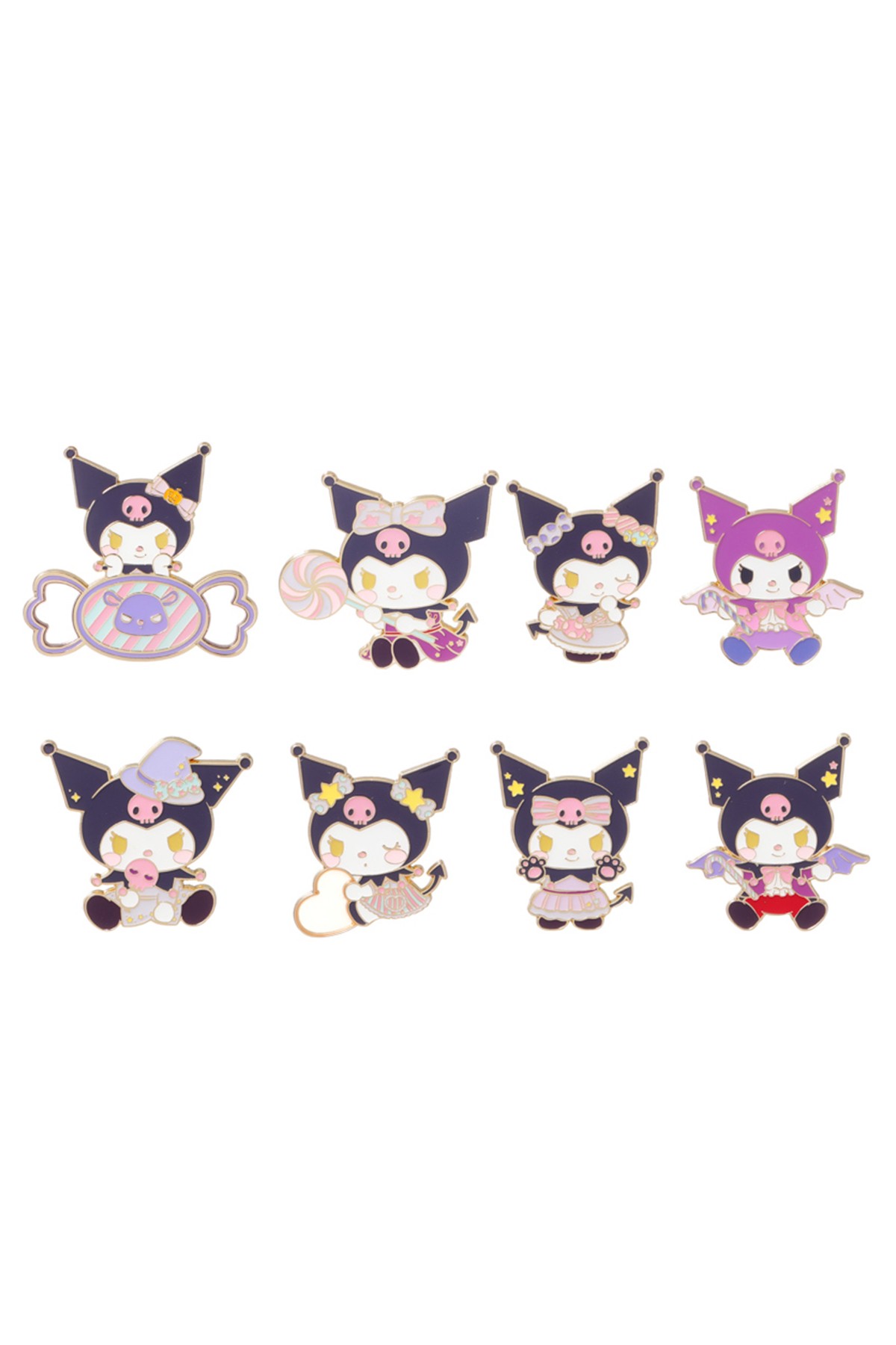 Sanrio Lisanslı Kuromi Şeker Serisi Rozet Sürpriz Figürlü Kutu - Blind Box