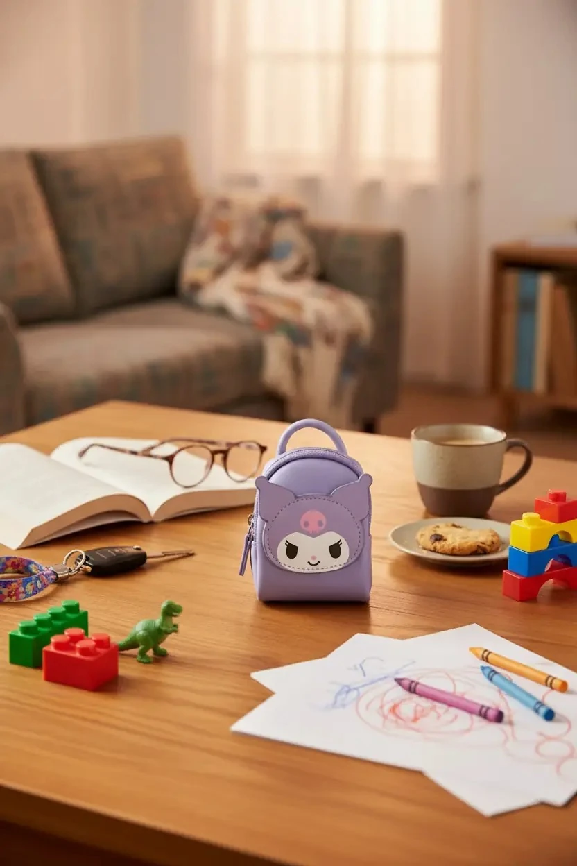 Sanrio Lisanslı Kuromi Mini Bozuk Para Çantası Mor 12 Cm