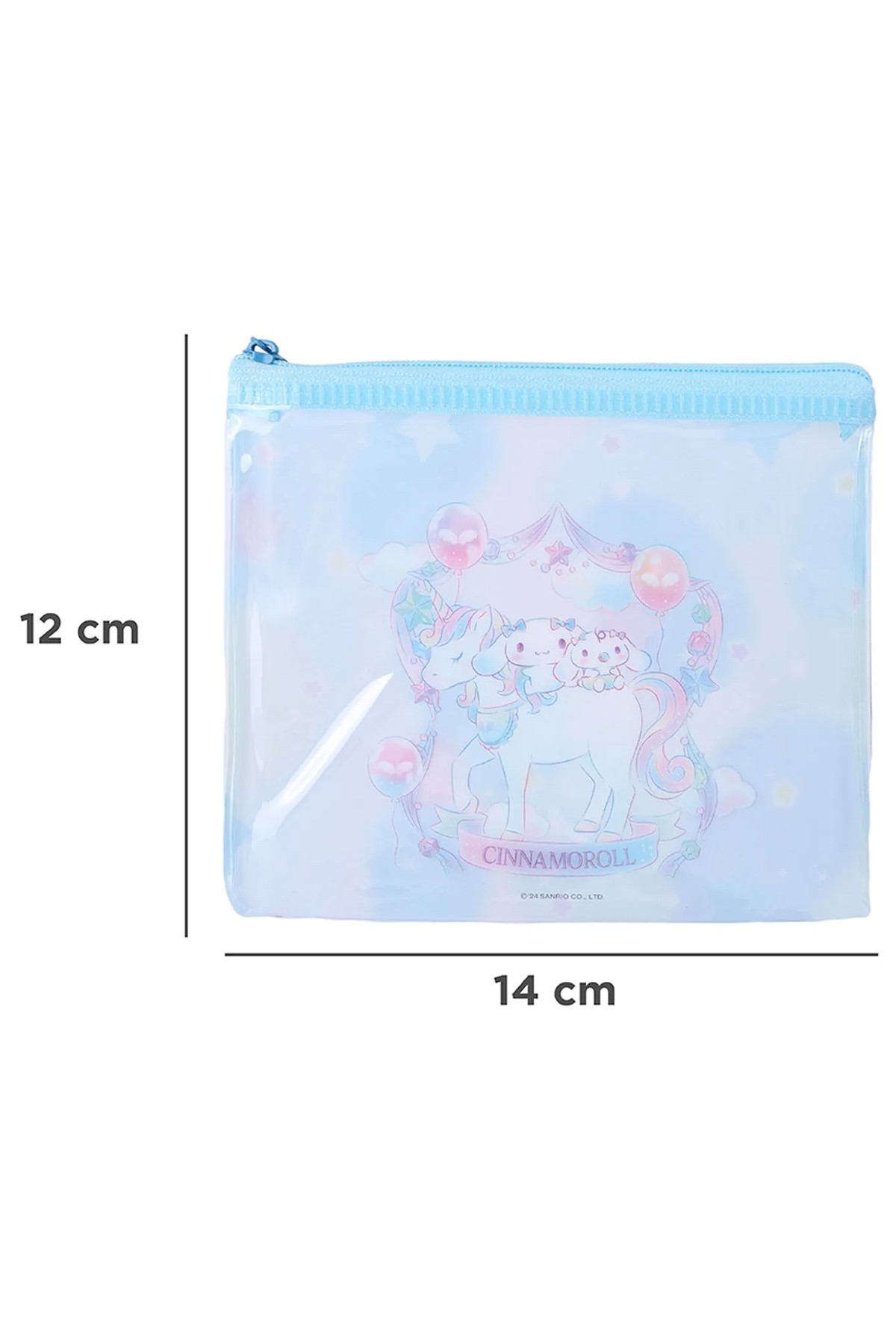 Sanrio Lisanslı Pvc Şeffaf Kalemlik (14*12Cm) - Cinnamoroll