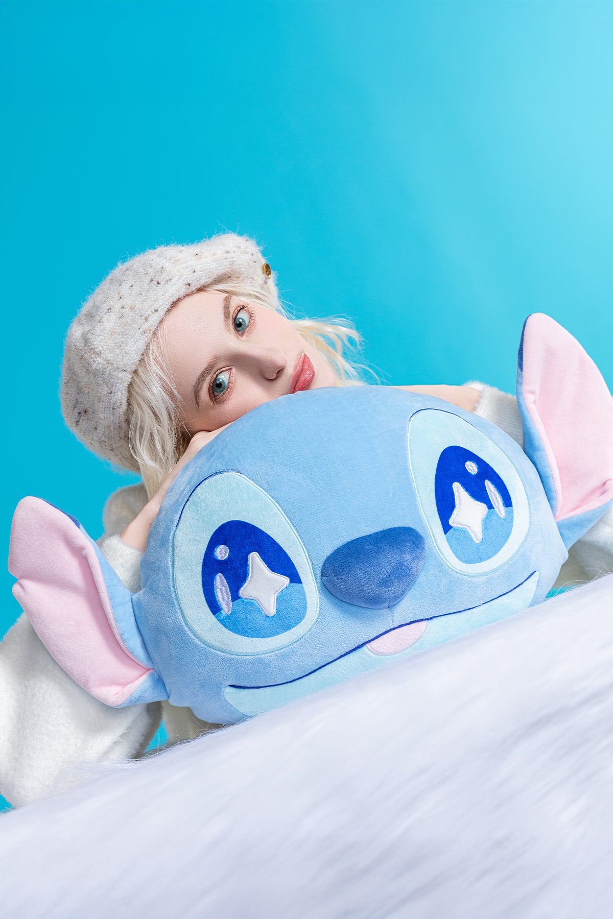 Disney Lilo&Stitch Lisanslı Parti Serisi Kalp Şekilli Yastık