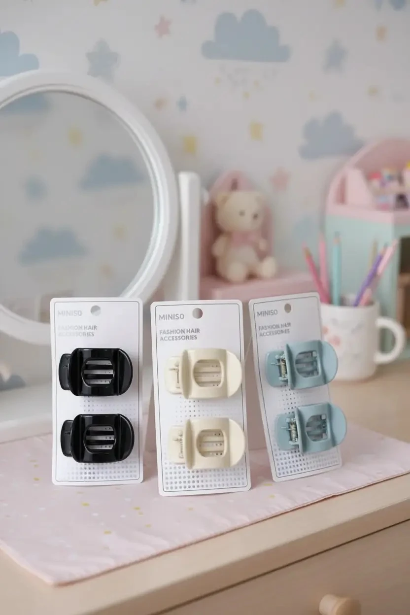 Miniso Lisanslı Basic Serisi Küçük At Kuyruğu Tokaları 2li Paket – Günlük Pratik Saç Aksesuarı