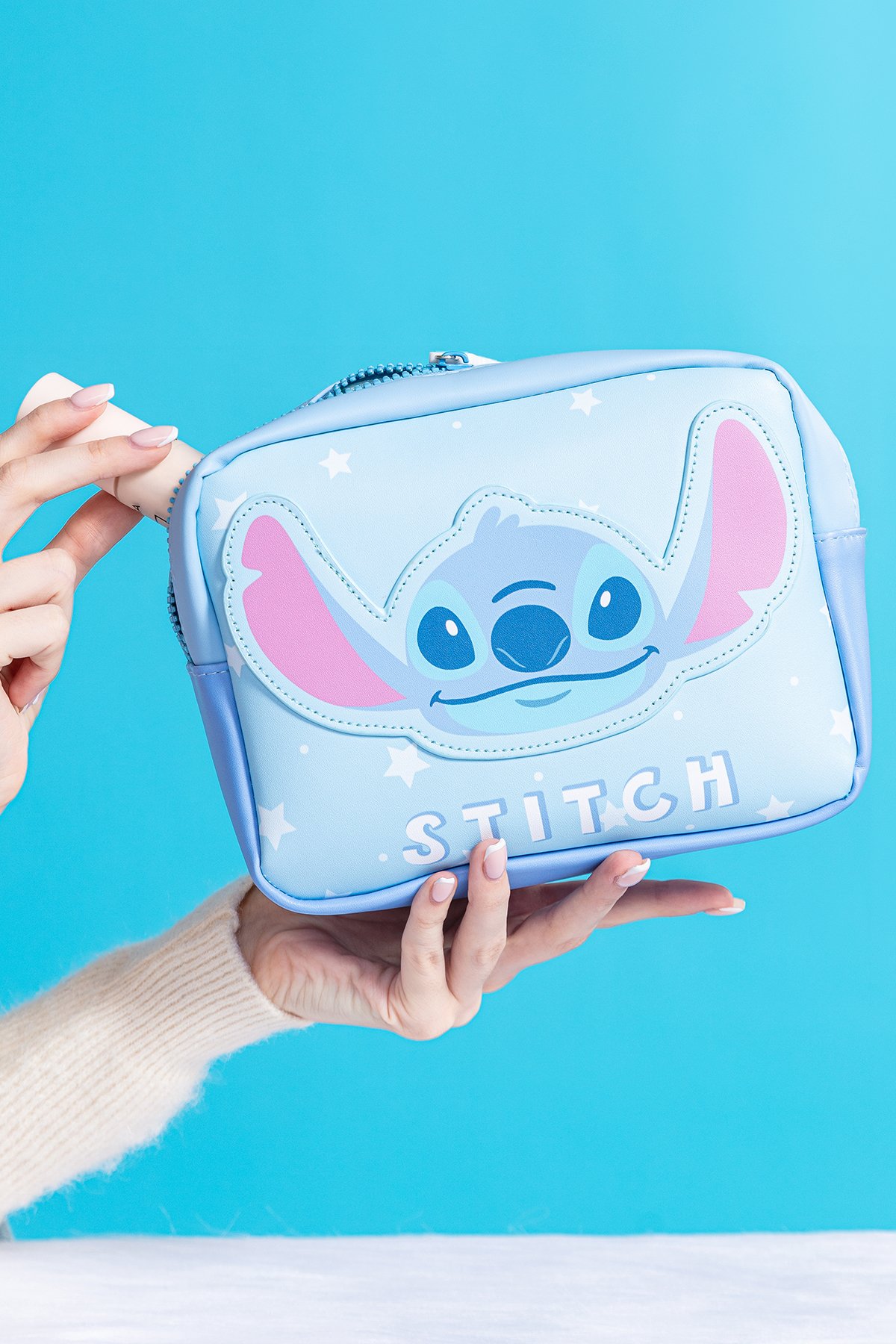 Disney Lilo&Stitch Lisanslı Kare Kozmetik Çantası (L)