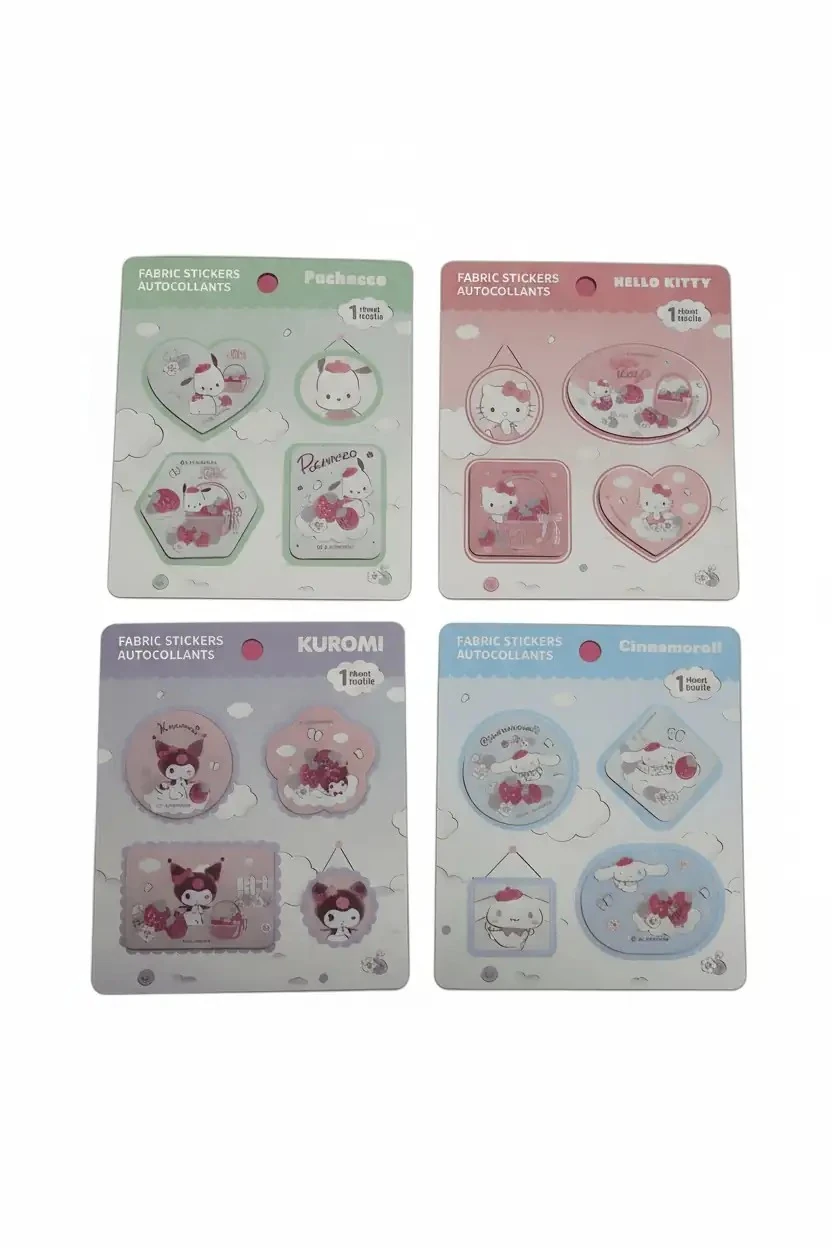 Sanrio Lisanslı Çilek Koleksiyonu Yapışkanlı Kumaş Sticker