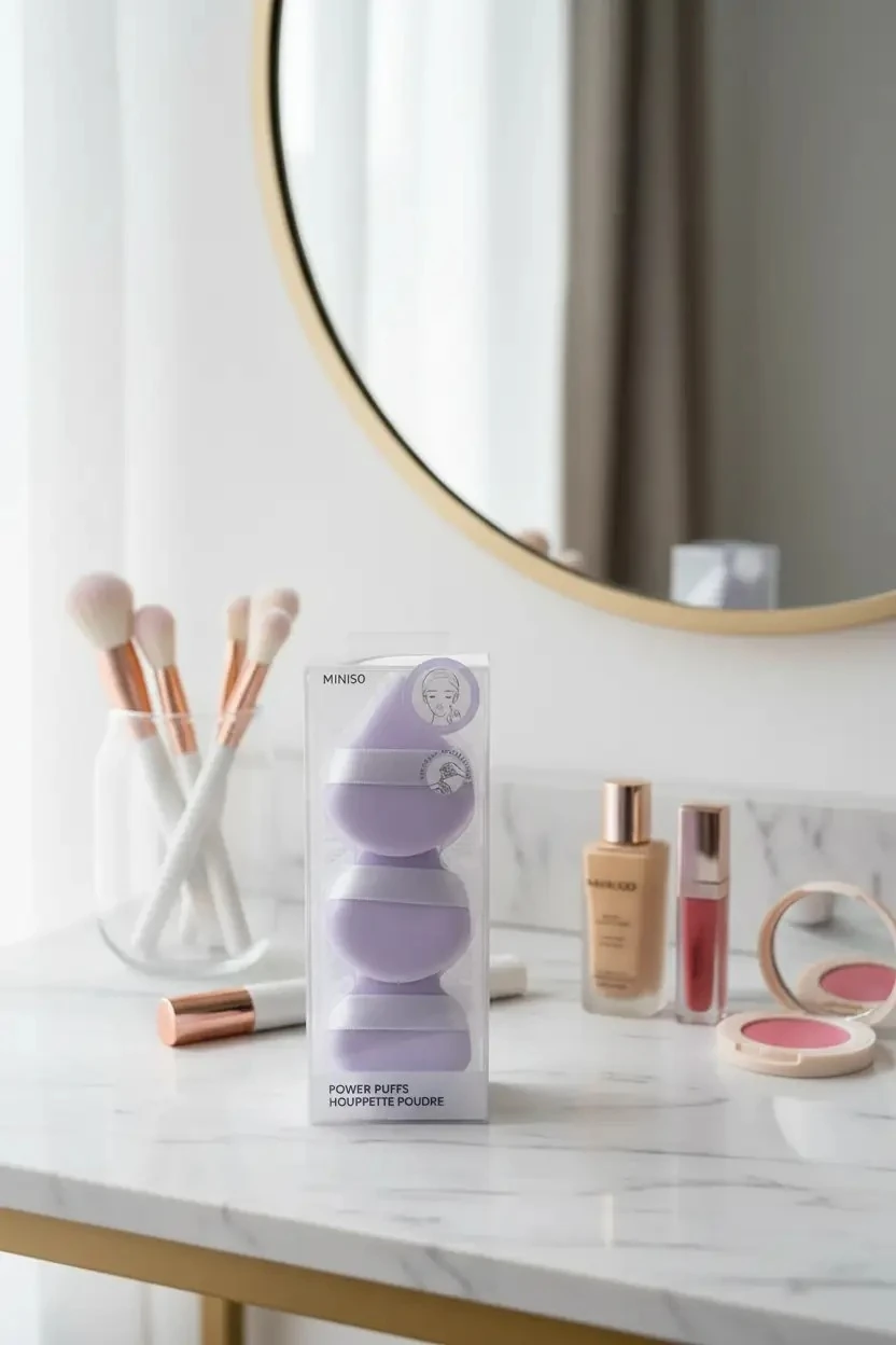 Miniso Lisanslı Üçgen Makyaj Süngeri Seti (3 Adet) – Kapatıcı Ve Fondöten Uygulama Süngeri 6,7 Cm