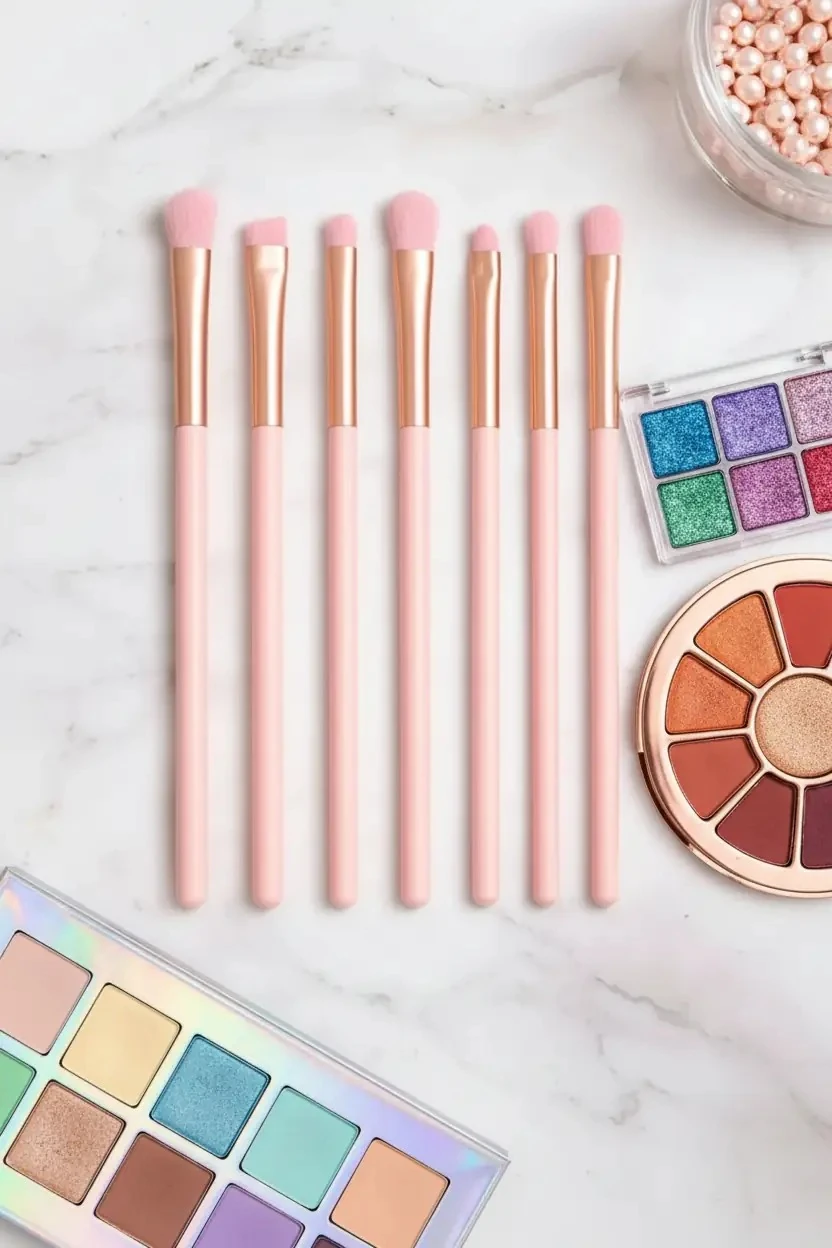 Miniso Lisanslı Bloom & Glow Makyaj Fırça Seti 6’lı – Taşınabilir 19 Cm