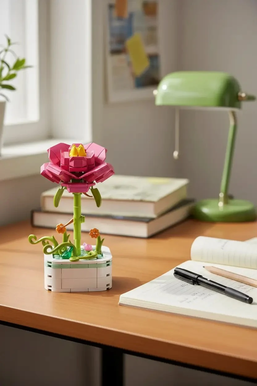 Şakayık Mini Çiçek Oyun Bloğu – Saksılı Dekoratif Birleştirilebilir Hobi Seti