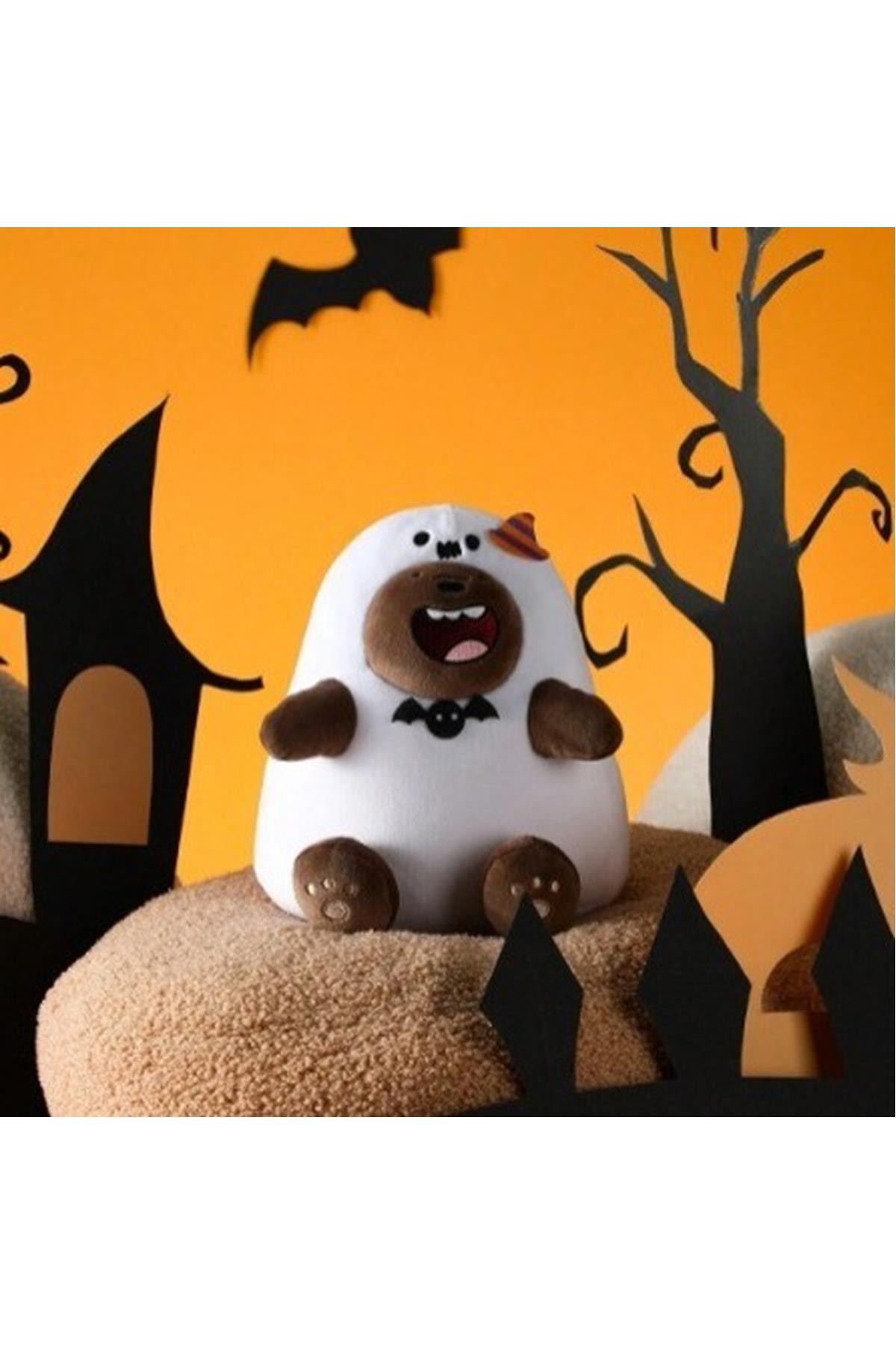 We Bare Bears Lisanslı Hallowen Kostümlü Peluş - Boz Ayı