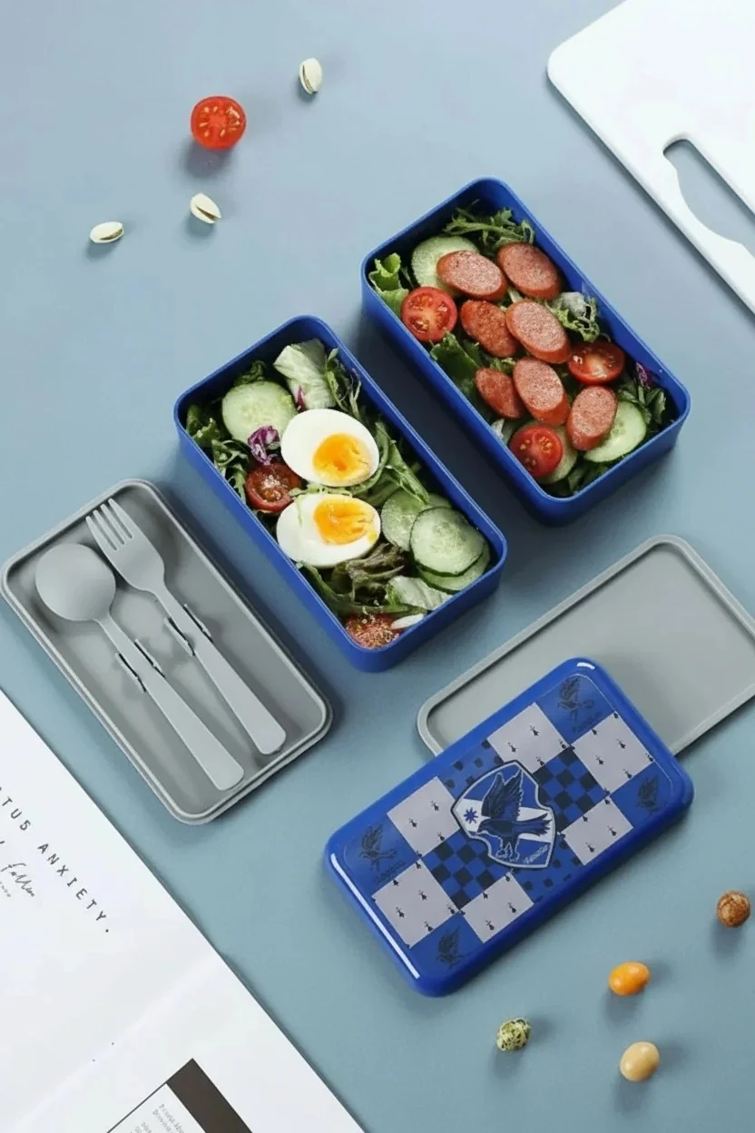 Harry Potter Lisanslı Ravenclaw Çift Katlı Yemek Kabı (1000ml)