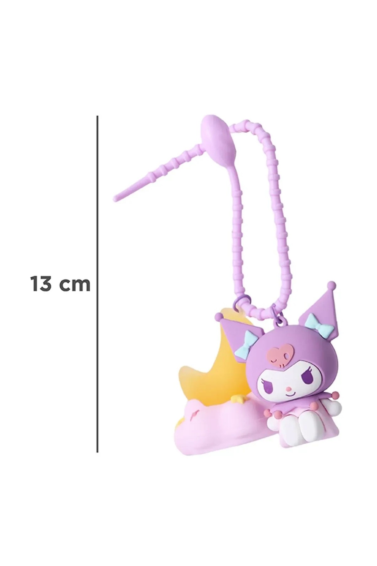Sanrio Lisanslı LED Işıklı Anahtarlık (Kuromi)