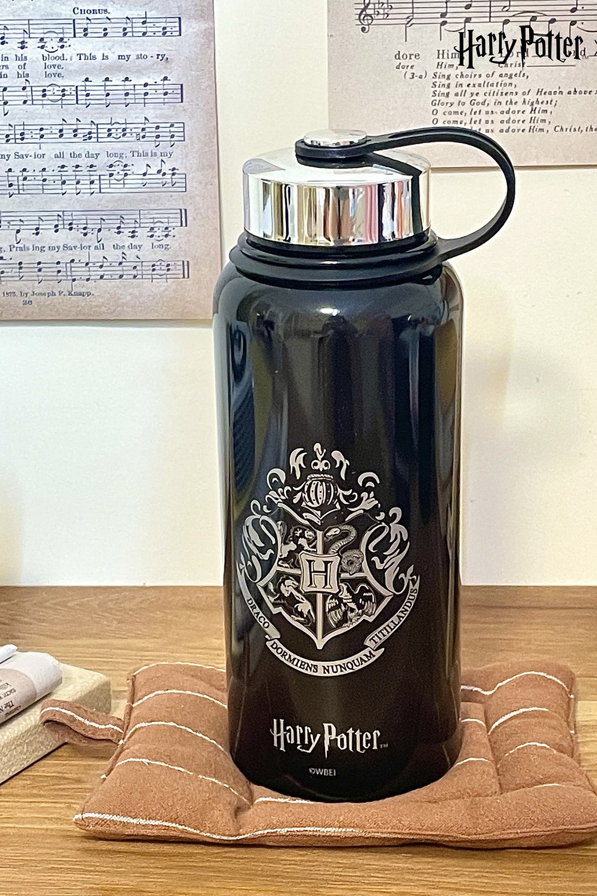 Harry Potter Lisanslı Çift Cidarlı Büyük Termos 1.8L - Siyah