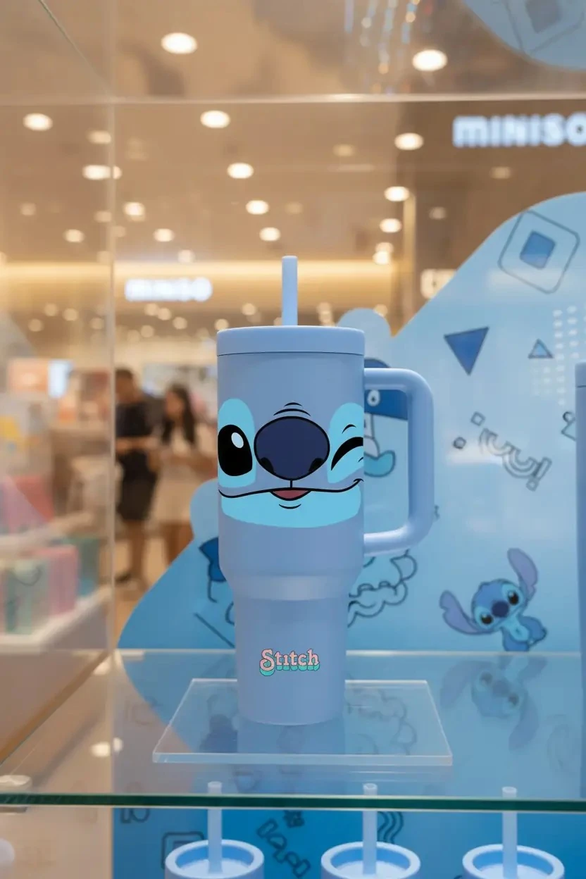 Disney Lilo&Stitch Lisanslı Sevimli Yüz Serisi Çift Cidarlı Şişe