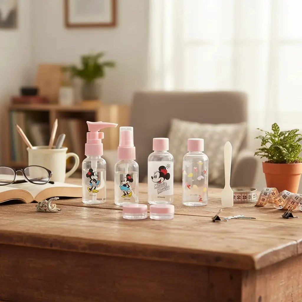 Mickey Mouse Lisanslı Seyahat Şişe Seti (7 Parça)