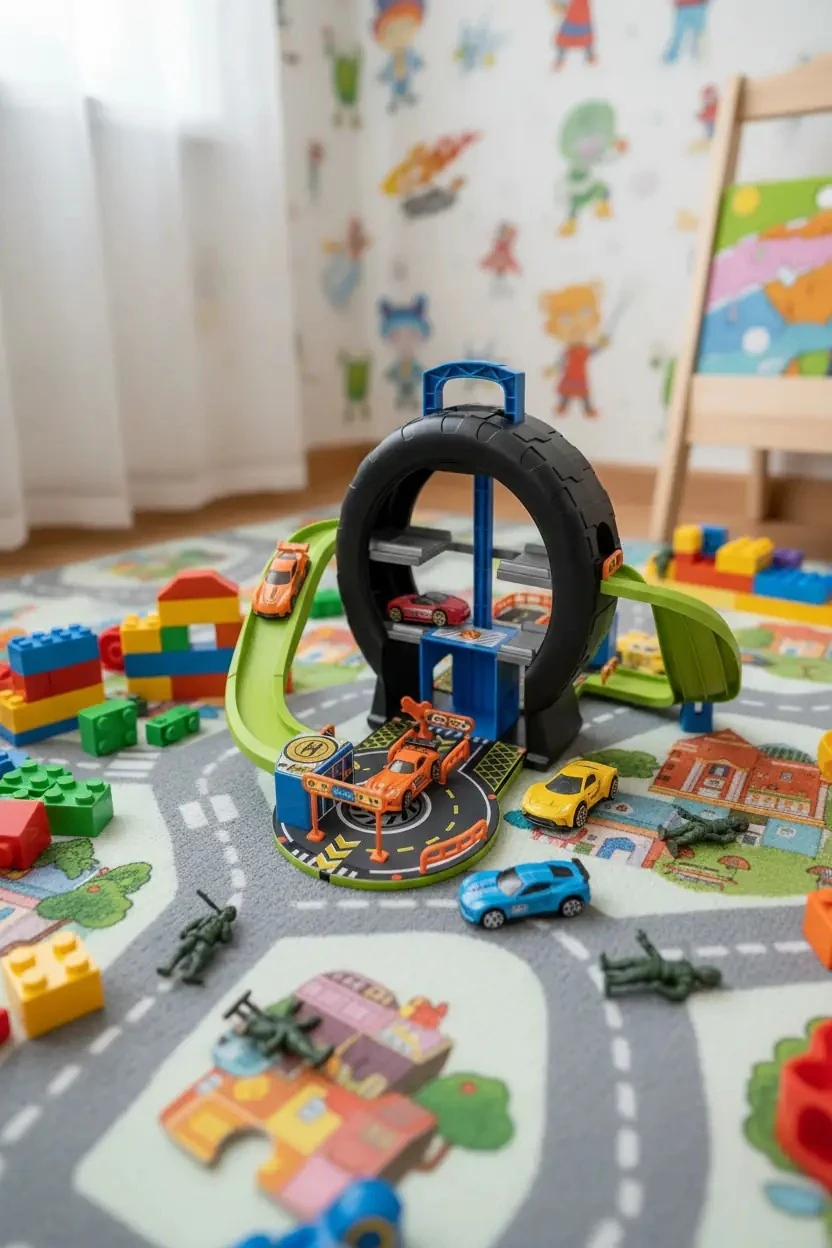 4’lü Lastik İzli Mini Araba Seti