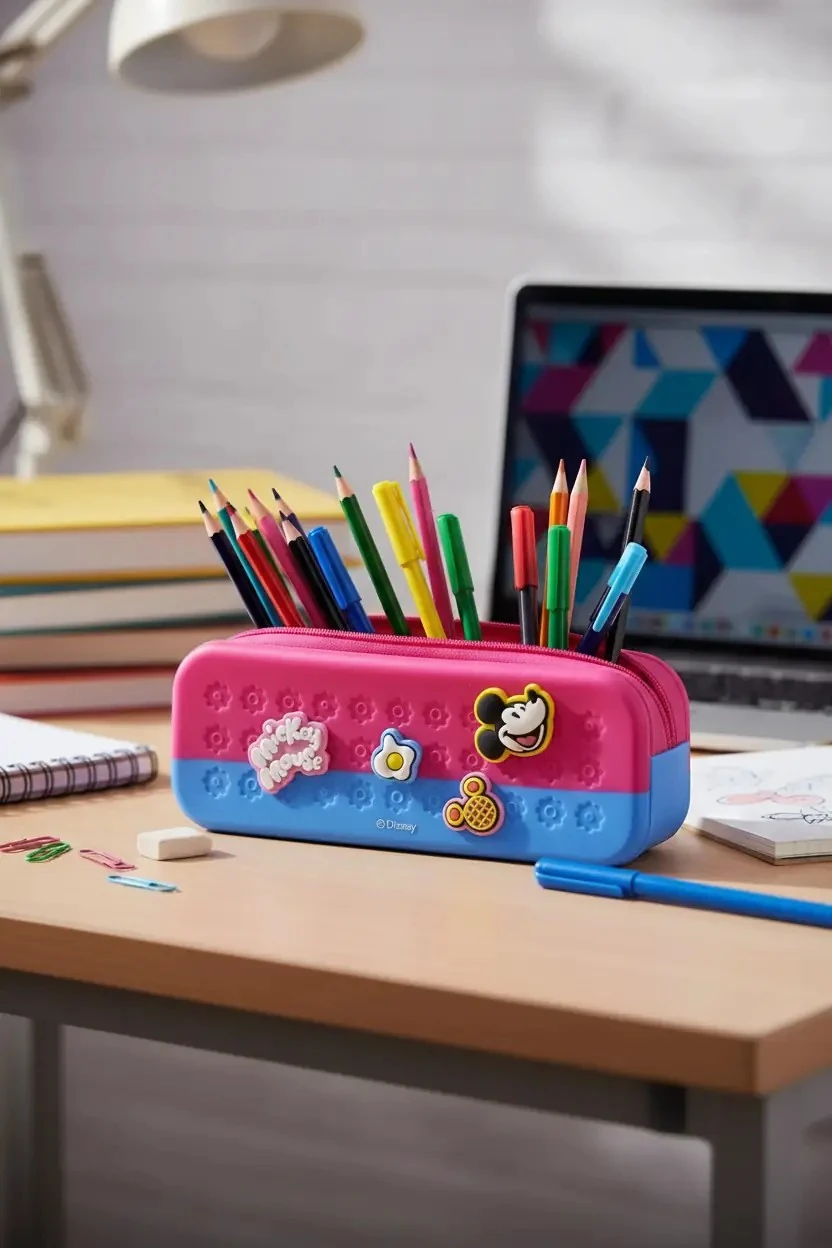 Disney Lisanslı Mickey Mouse 21,5 Cm Fermuarlı Kalemlik – Oymalı Özel Seri