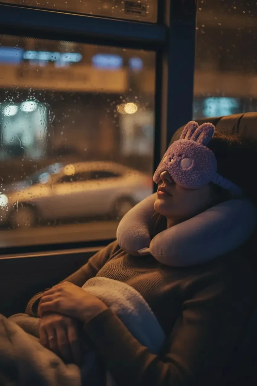 Miniso Lisanslı Minik Dostlar Serisi Robin Bunny Karakterli Yumuşak Dokulu Işık Engelleyici Uyku Gözlüğü