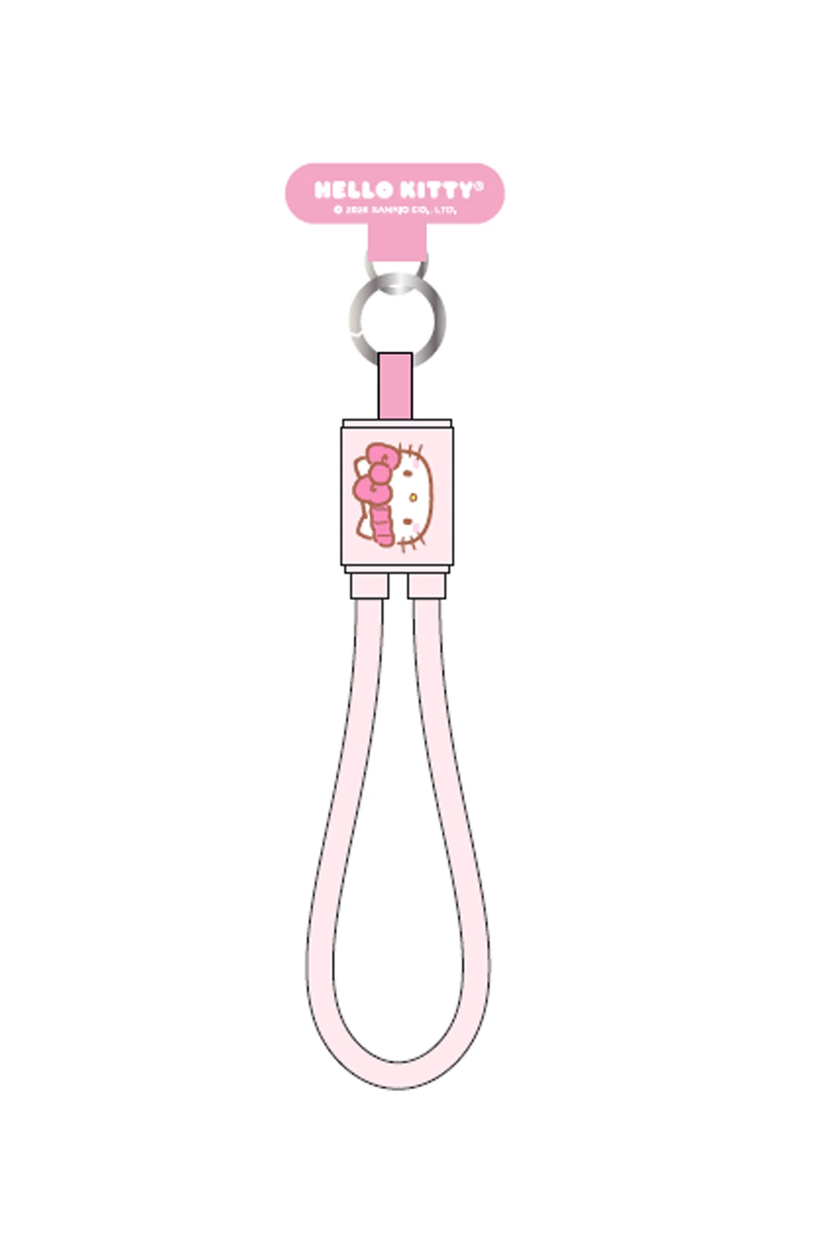 Hello Kitty Cozy Kitten Koleksiyonu 30 cm Silikon Bilek Askılı Type-C - Type-C Şarj Kablosu