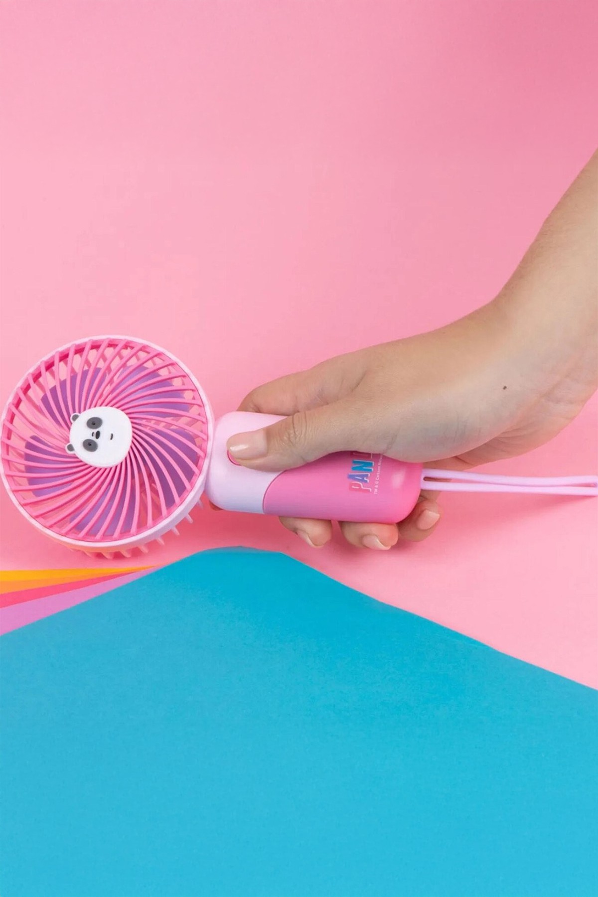 We Bare Bears Lisanslı Mini Fan - Panda