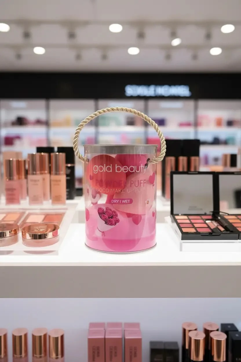 Gold Beauty 5'li Kutulu Makyaj Süngeri Seti – Hijyenik Saklama & Yumuşak Doku