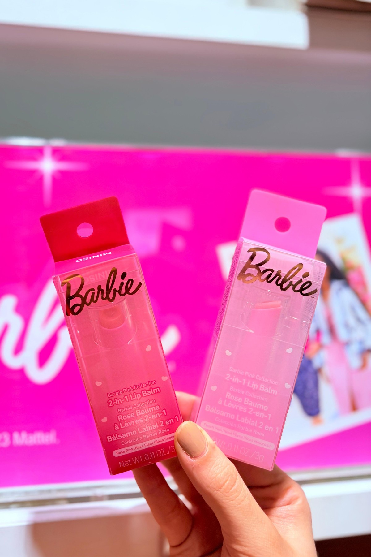 Barbie Lisanslı Pembe Serisi 2'si 1 Arada Dudak Balsamı
