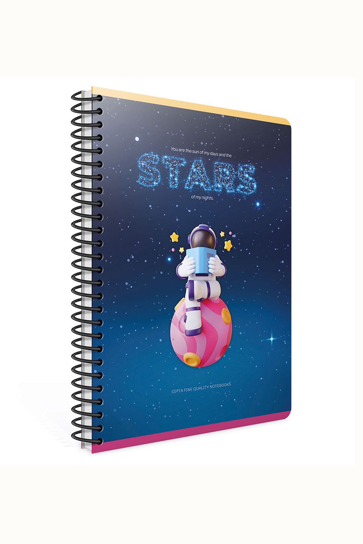 Stars Galaksi Temalı Spiral A4 Defter - 80 Yaprak Kareli