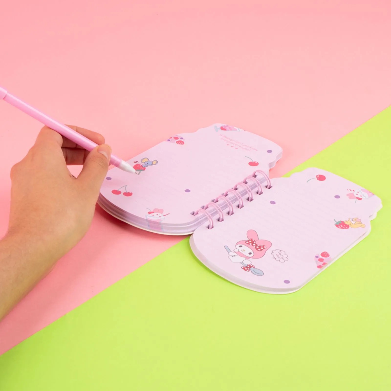 Sanrio Lisanslı Pipetli Bardak Figürlü Telli Not Defteri - My Melody