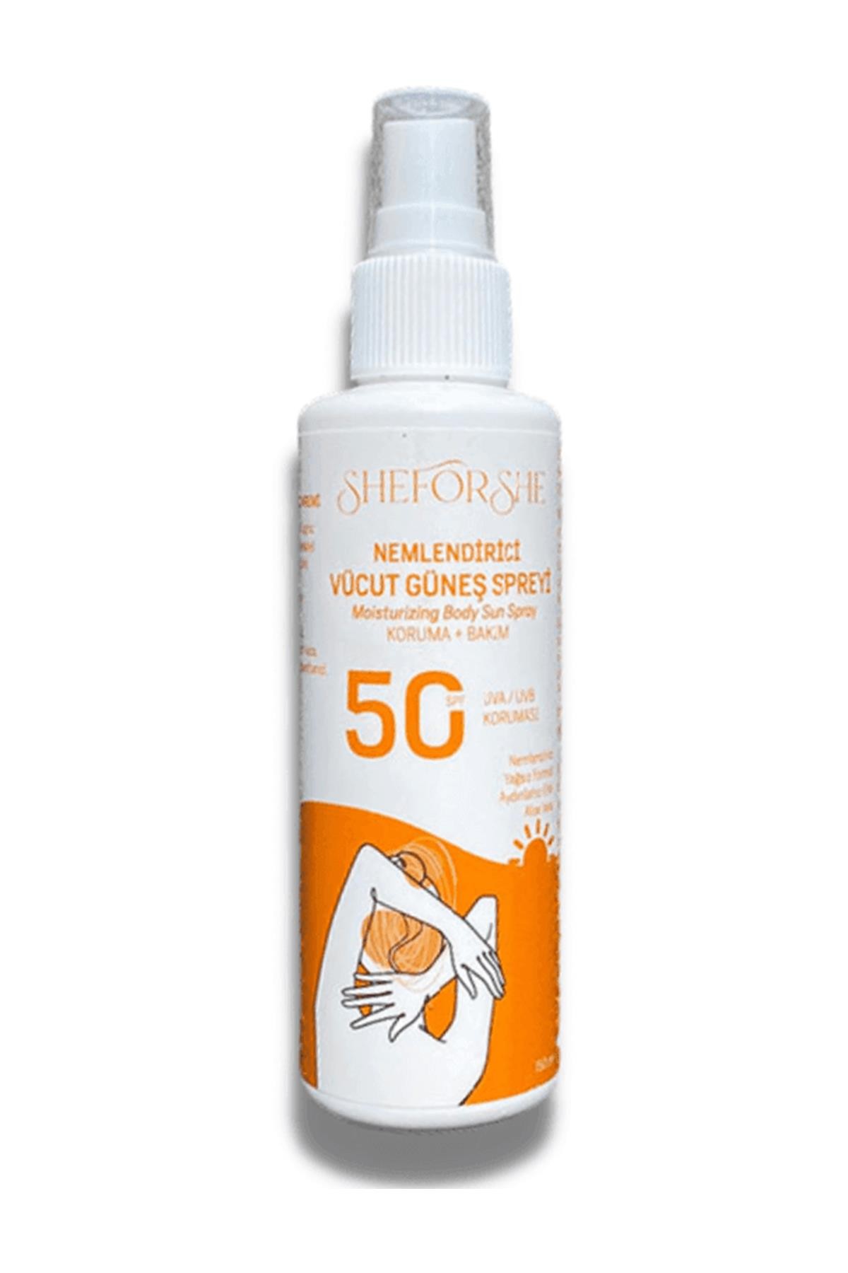 Sheforshe Nemlendirici Vücut Güneş Spreyi 50 Spf -150Ml