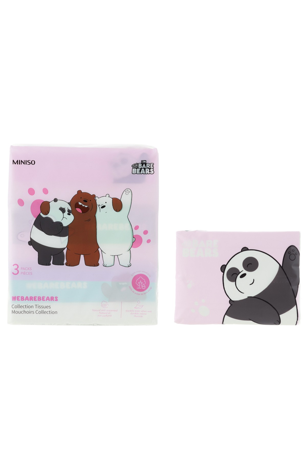 We Bare Bears Lisanslı Kağıt Mendil (3'lü Paket)