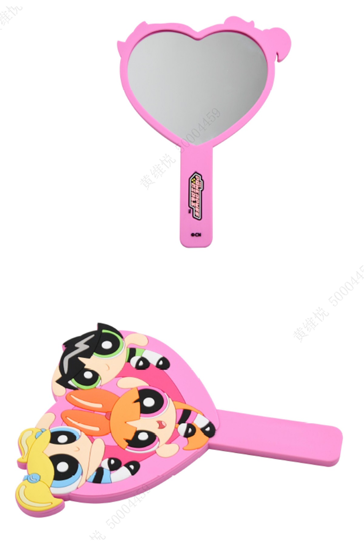 Powerpuff Girls Lisanslı Kalp Şekilli El Aynası