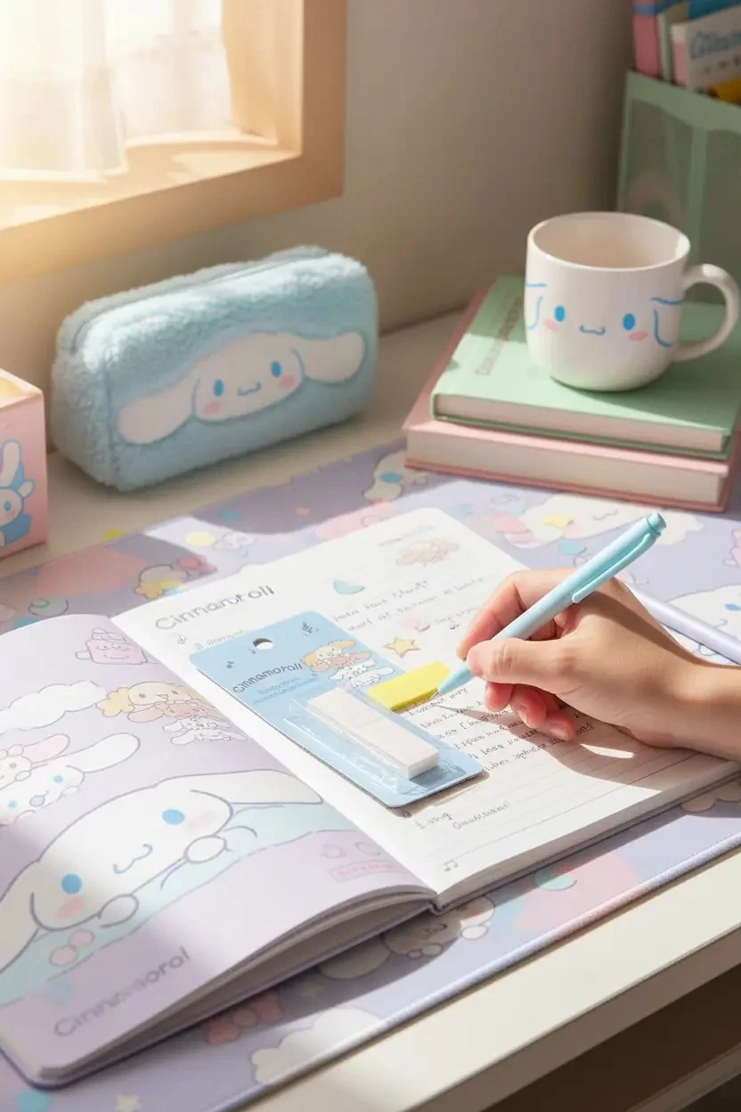 Sanrio Lisanslı Cinnamoroll Kılıflı Yapışkan Mini Notlar – Stacking Fun Serisi
