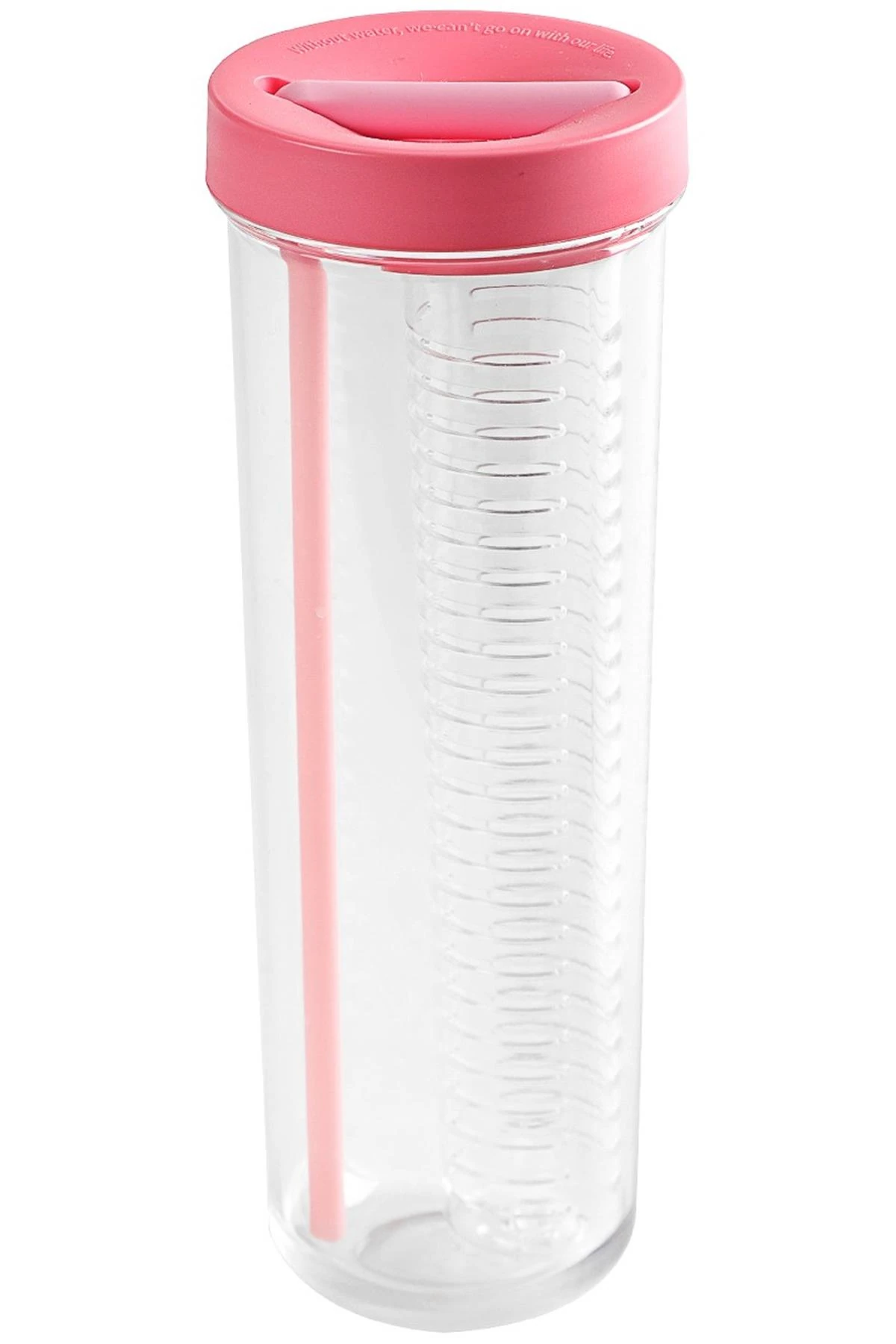 Süzgeçli Ve Pipetli Plastik Şişe (800Ml) - Pembe