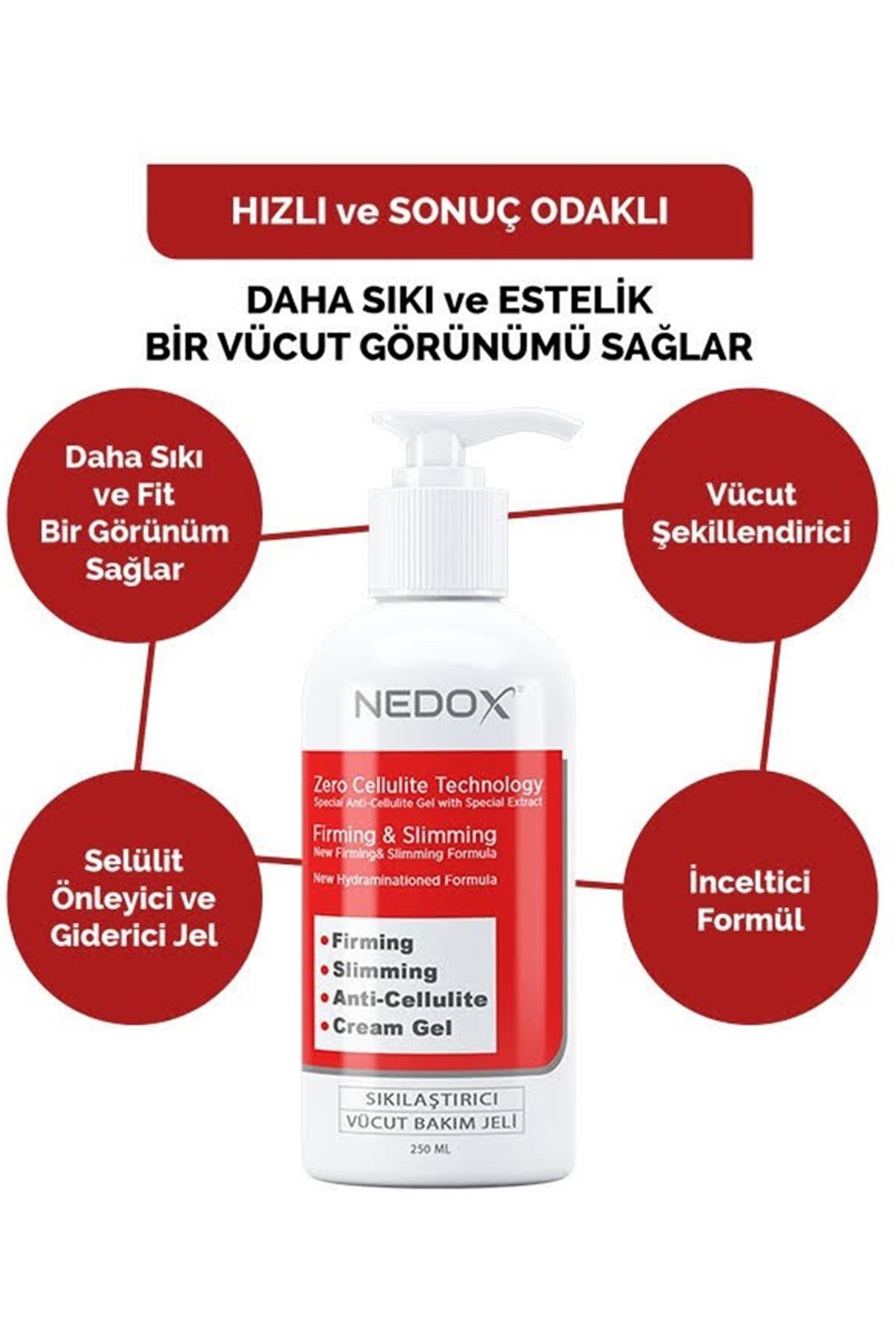 Nedox İnceltici, Sıkılaştırıcı, Selülit Giderici, Vücut Şekillendirici Jel 250 Ml