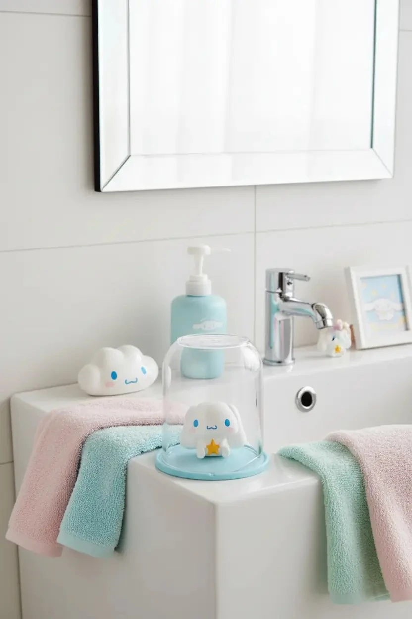 Sanrio Lisanslı Sanrio Karakterleri Banyo Bardak Seti (Cinnamoroll)