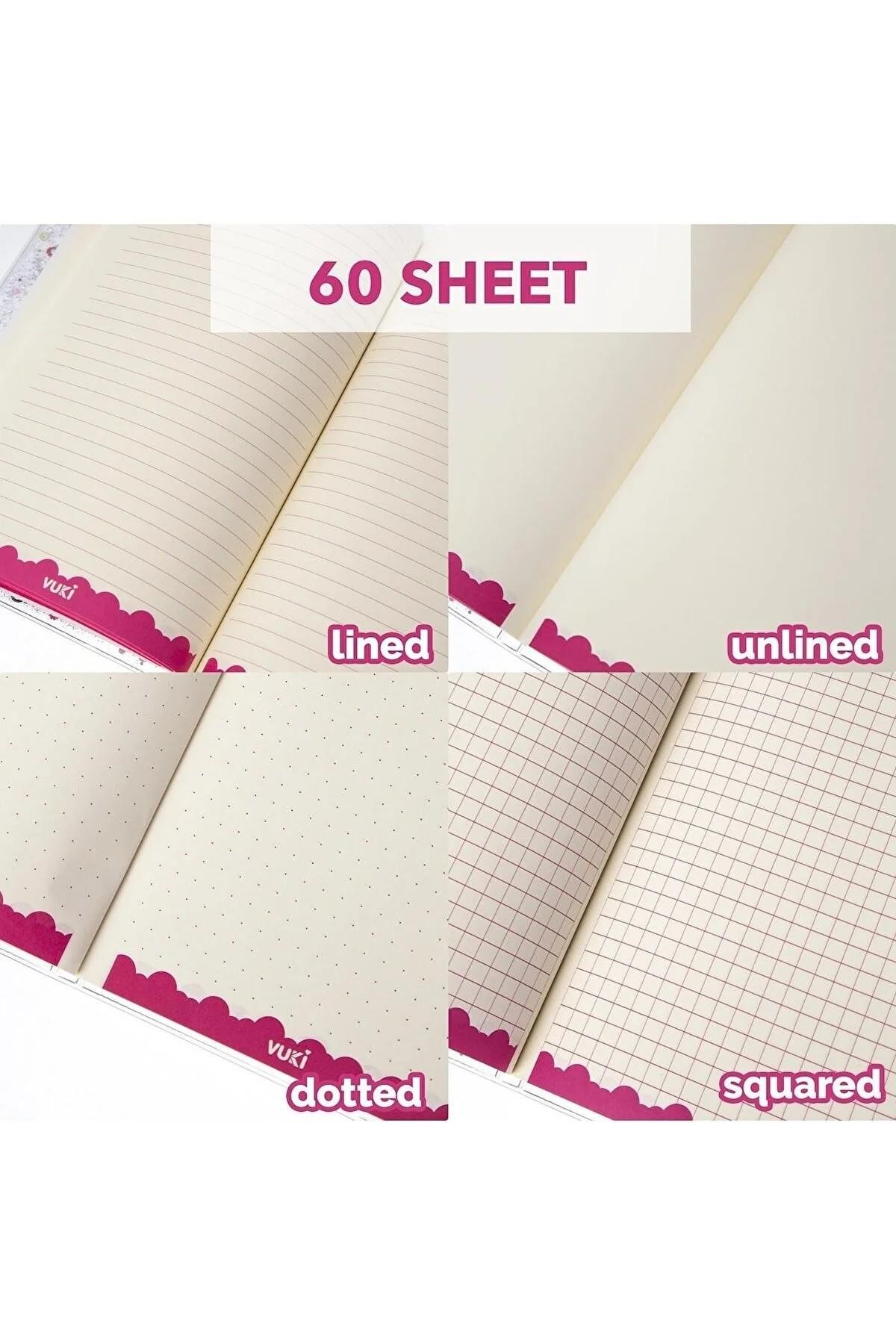 Vuki Simli Ve Sulu Kapaklı Desenli A5 Defter-Kedi