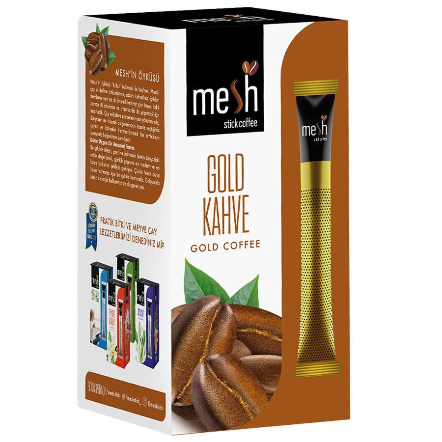 Mesh Stick Gold Kahve 16'lı Paket