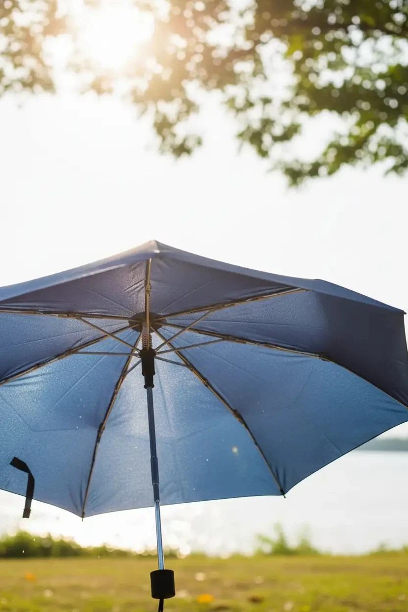 Klasik Düz Renk Güneş Şemsiyesi (Lacivert) - UV 50