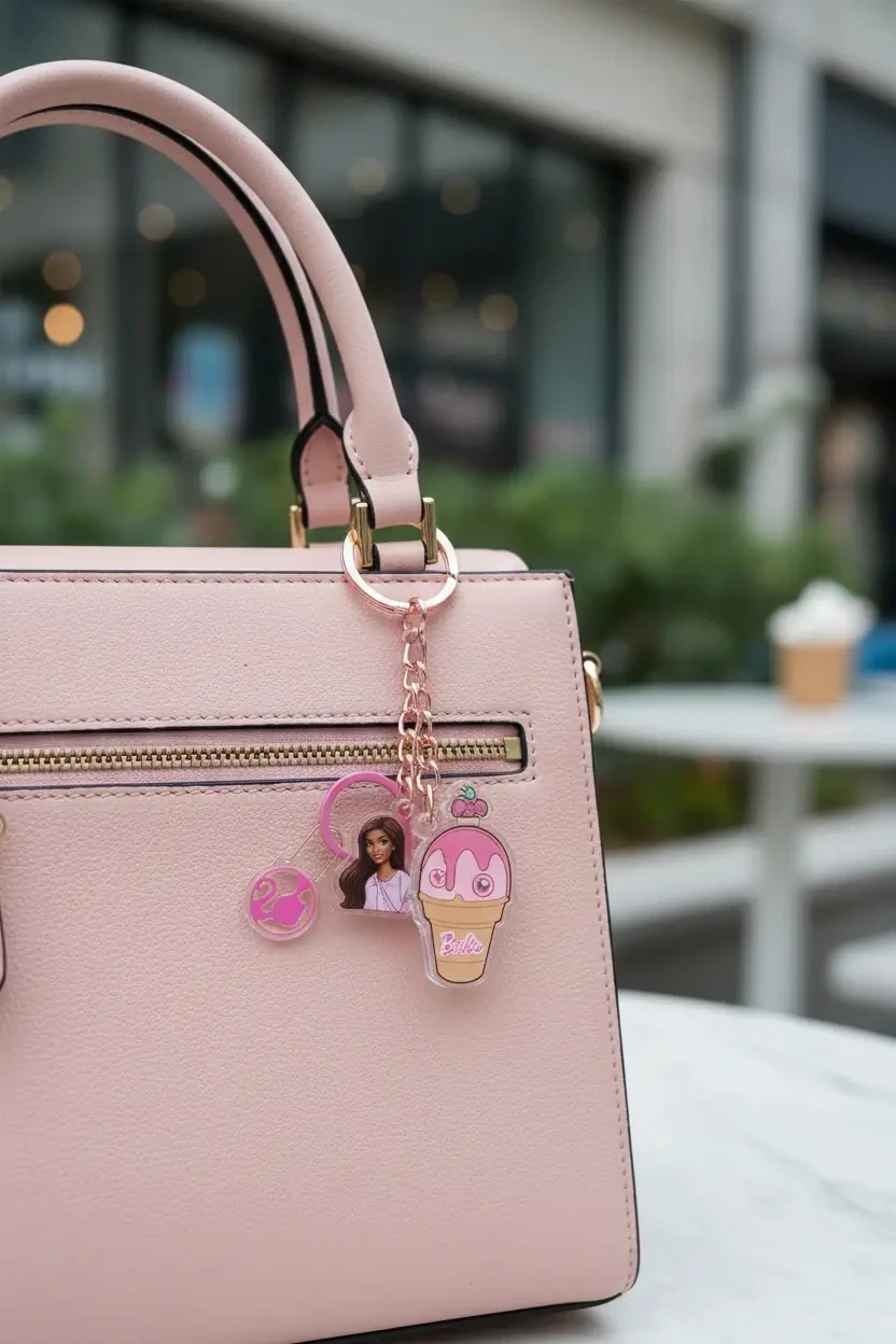 Barbie Lisanslı Kendin Yap Sallanan Tatlı Figürlü Anahtarlık - Blind Box