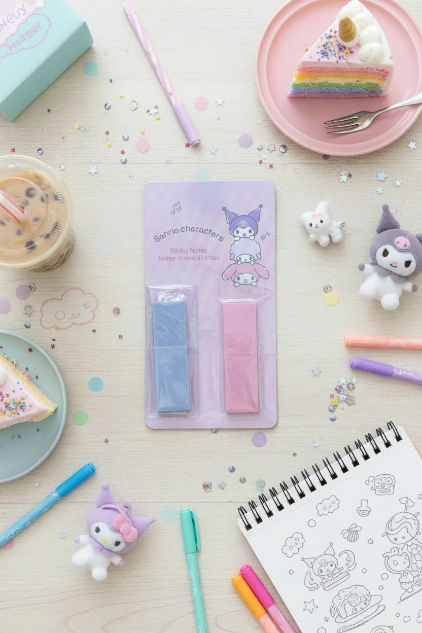 Sanrio Lisanslı Stacking Fun Serisi Kılıflı Yapışkan Mini Notlar (Sanrio Characters)