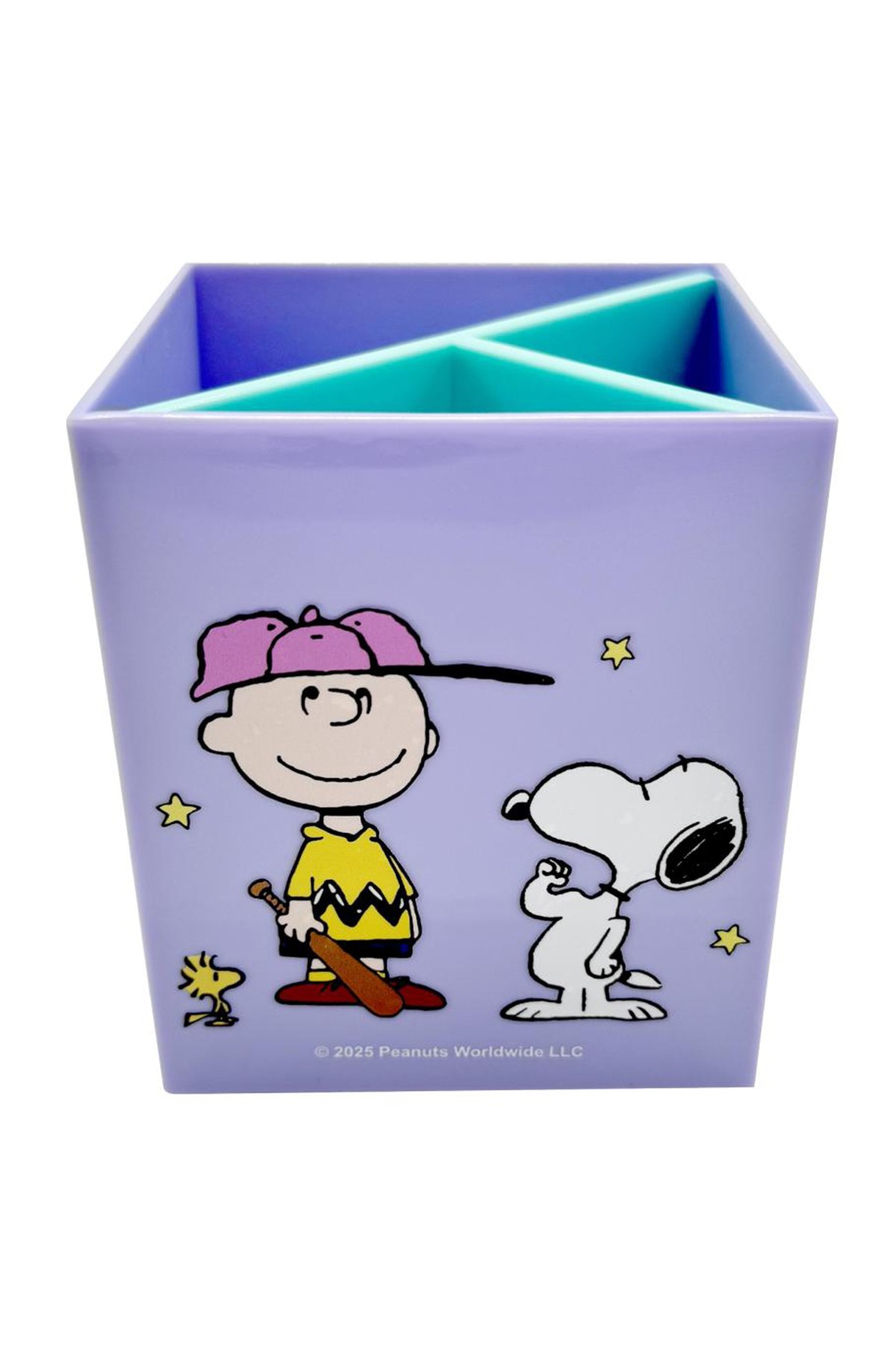 Snoopy Lisanslı Vintage Serisi 3 Bölmeli Kalemlik (Mor)
