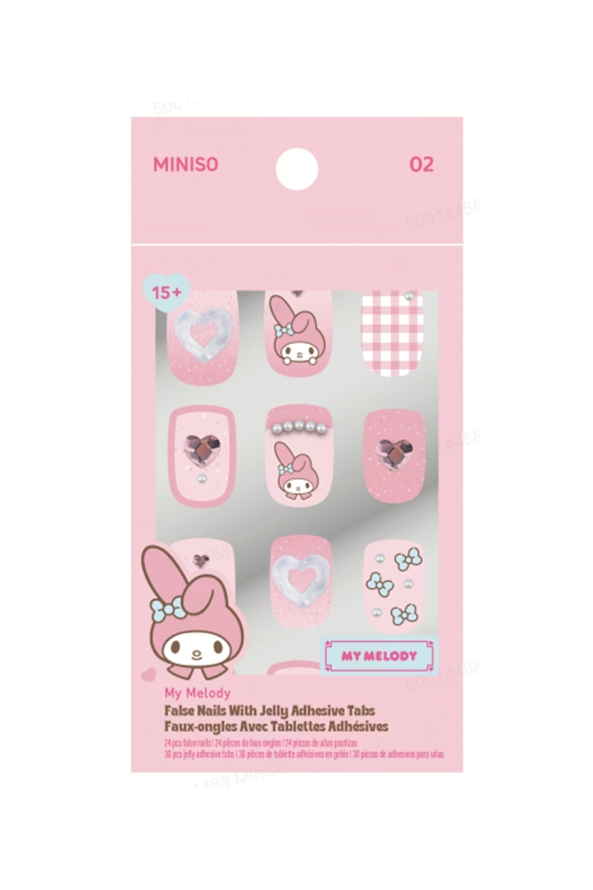 Sanrio Lisanslı My Melody Jel Yapışkanlı Takma Tırnak (02)