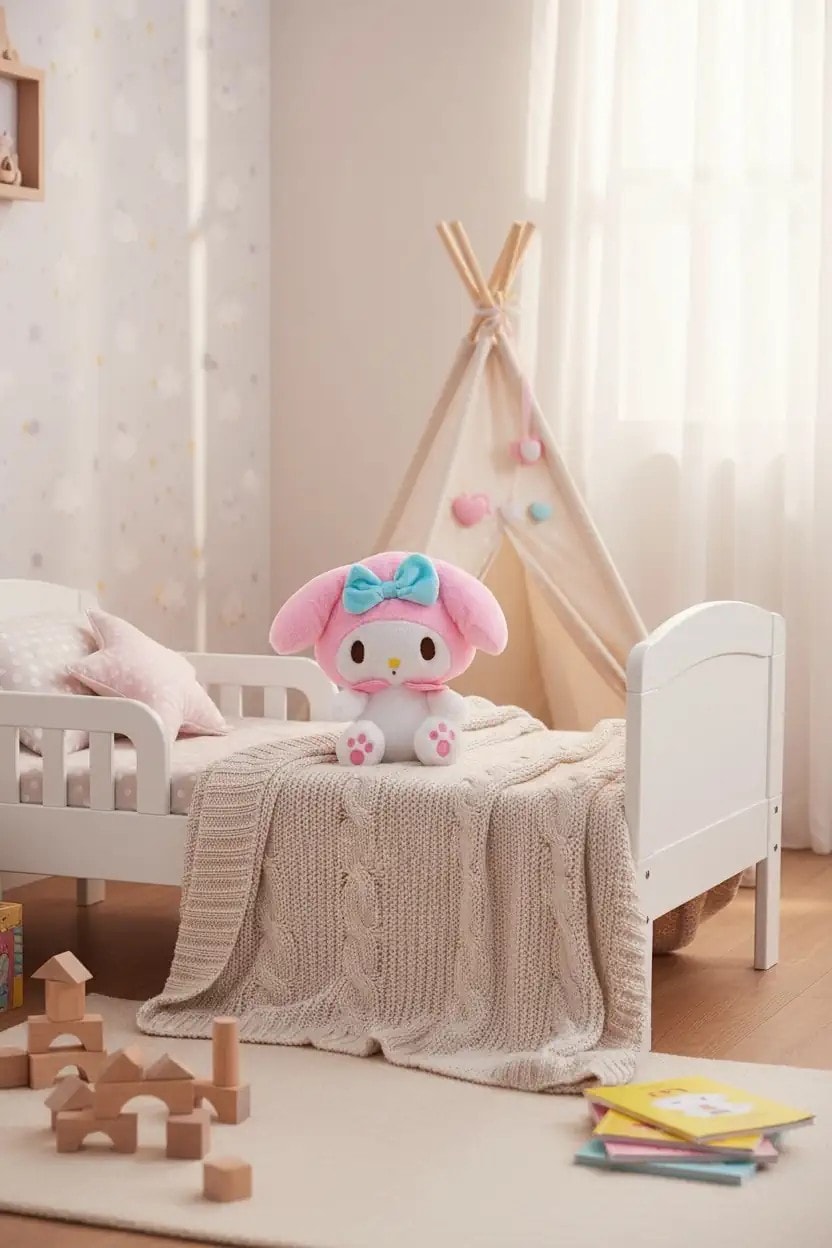 Sanrio Lisanslı Oturan Peluş Oyuncak (26 cm) - My Melody